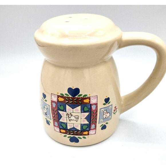 Salt and Pepper Shakers Country Quilt LOFISA Mexico Discontinued Cozy Farmcore - Picture 11 of 12